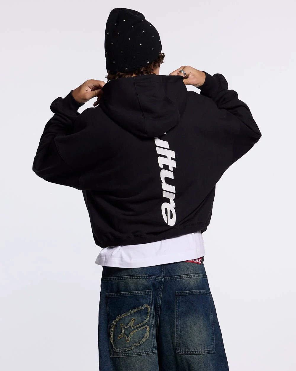 vertical hoodie black
